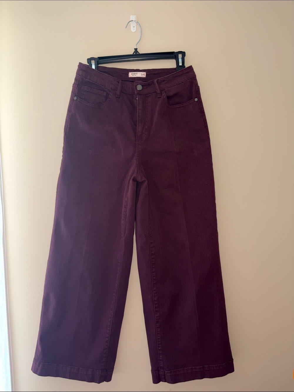 Oat New York Women's Wine High-Rise Slim Jeans